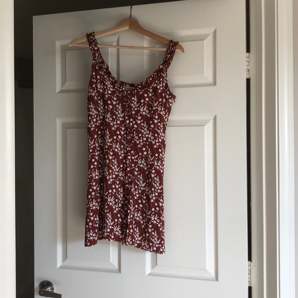 Rust colored floral dress